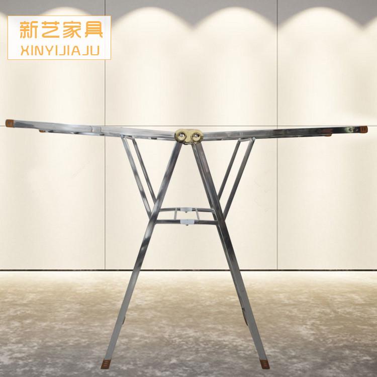 不锈钢晾衣架可折叠晒被子翼型阳台晒被晾衣架简易阳台挂衣晾衣架