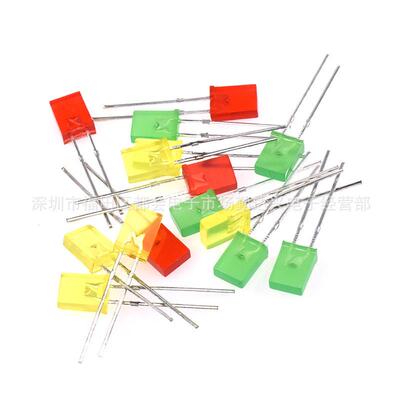 发光二极管LED直插灯珠1341*3*4mm红发红绿发普绿黄发黄短脚