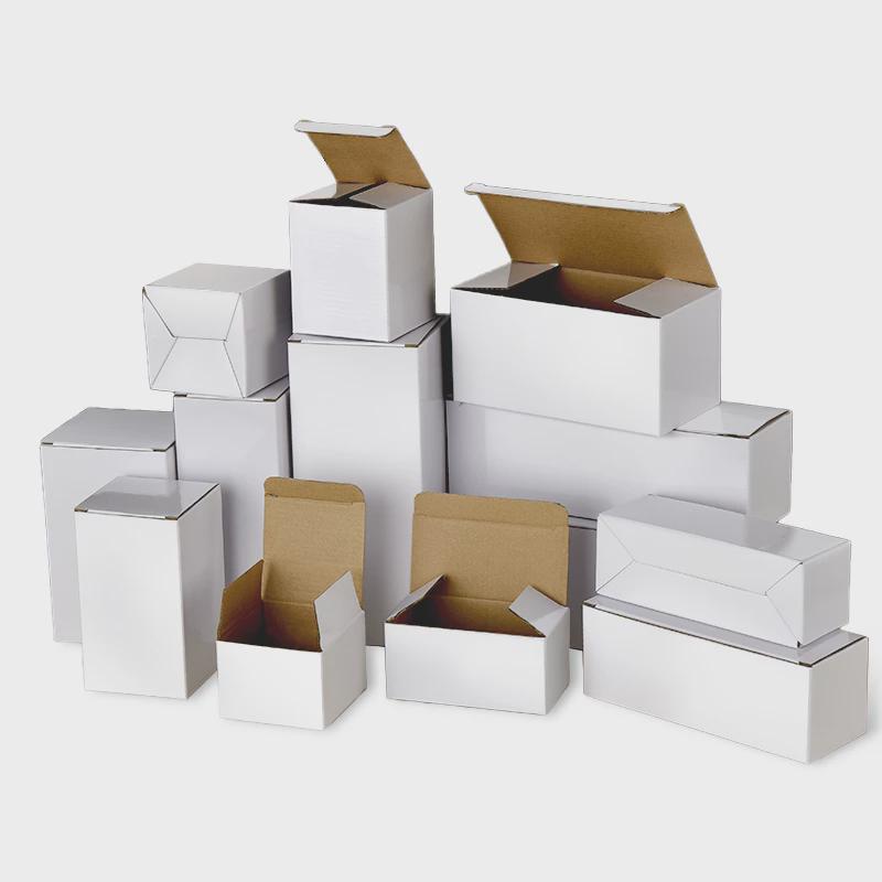 覆膜特硬防水11-12cm正方形翻盖加厚白盒瓦楞纸包装盒礼品盒新款