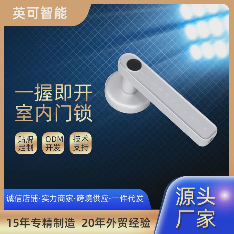 英可智能指纹门锁家用防盗门密码锁磁卡锁全自动智能电子门锁