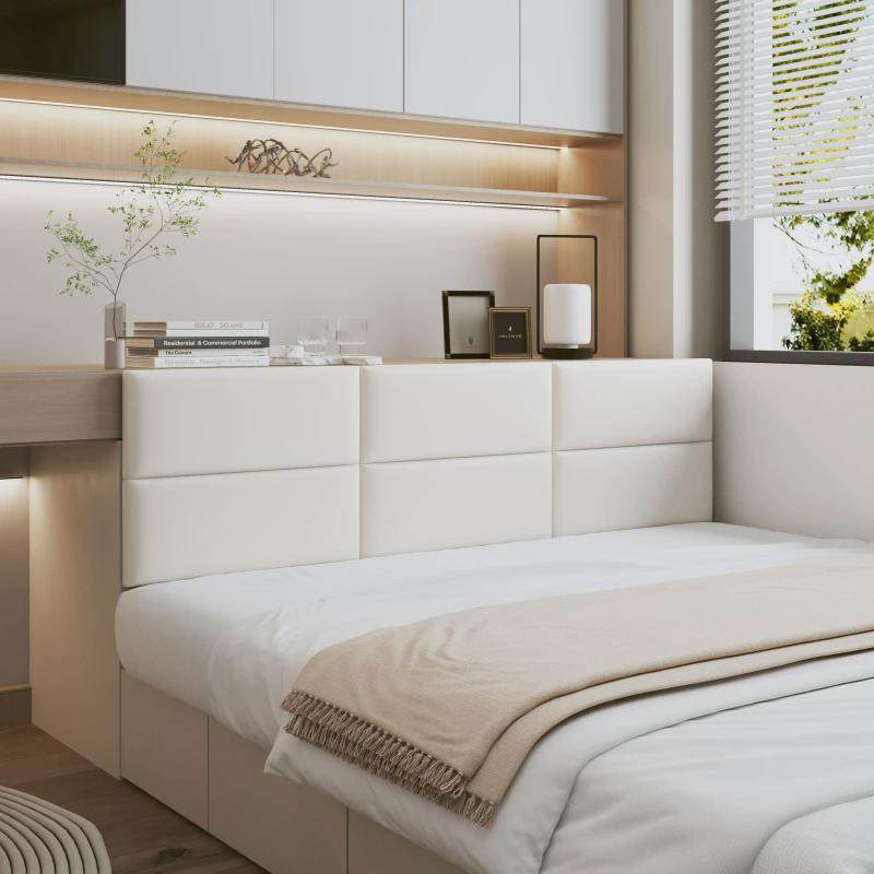 2u8k定制榻榻米软包墙围床头软包靠背自粘无床头靠垫儿童防撞炕