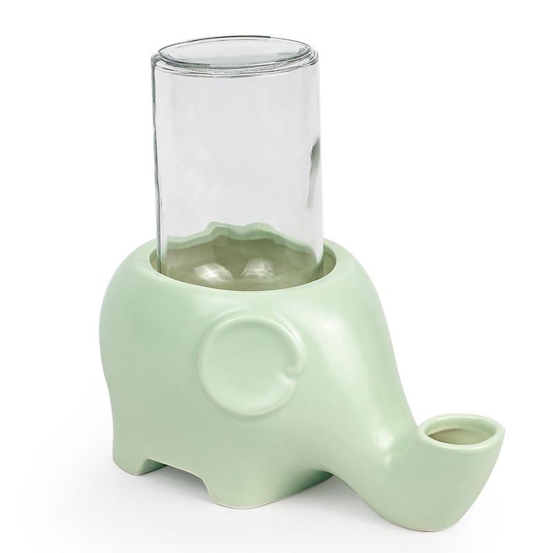 大象饮水器猫狗宠物喝水碗防加菲猫扁脸波斯猫防湿下巴陶瓷碗