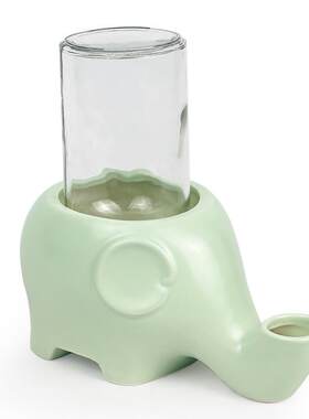 大象宠物猫狗饮水器喝水碗防加菲猫扁脸波斯猫防湿下巴陶瓷碗