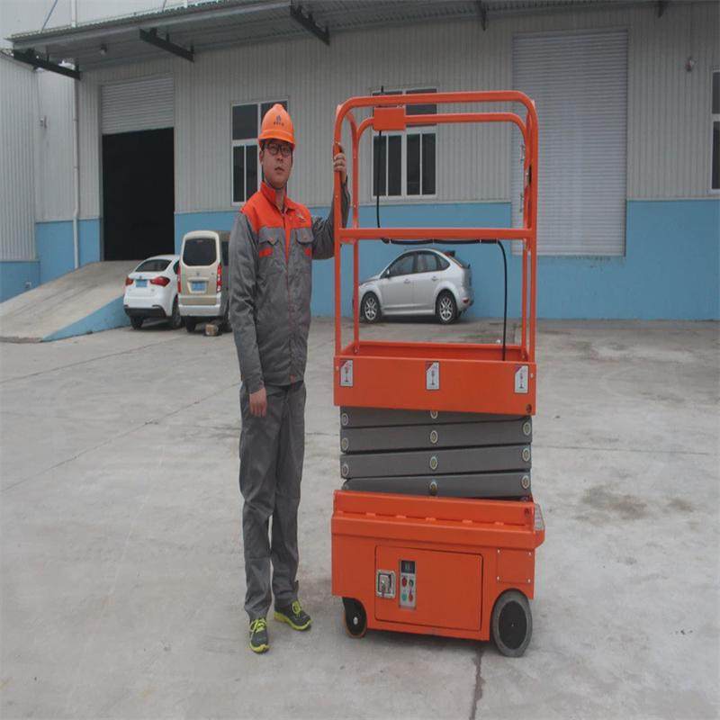 叉行走电动液压升降机升降平台车移动剪自式迷你小型高空作业梯