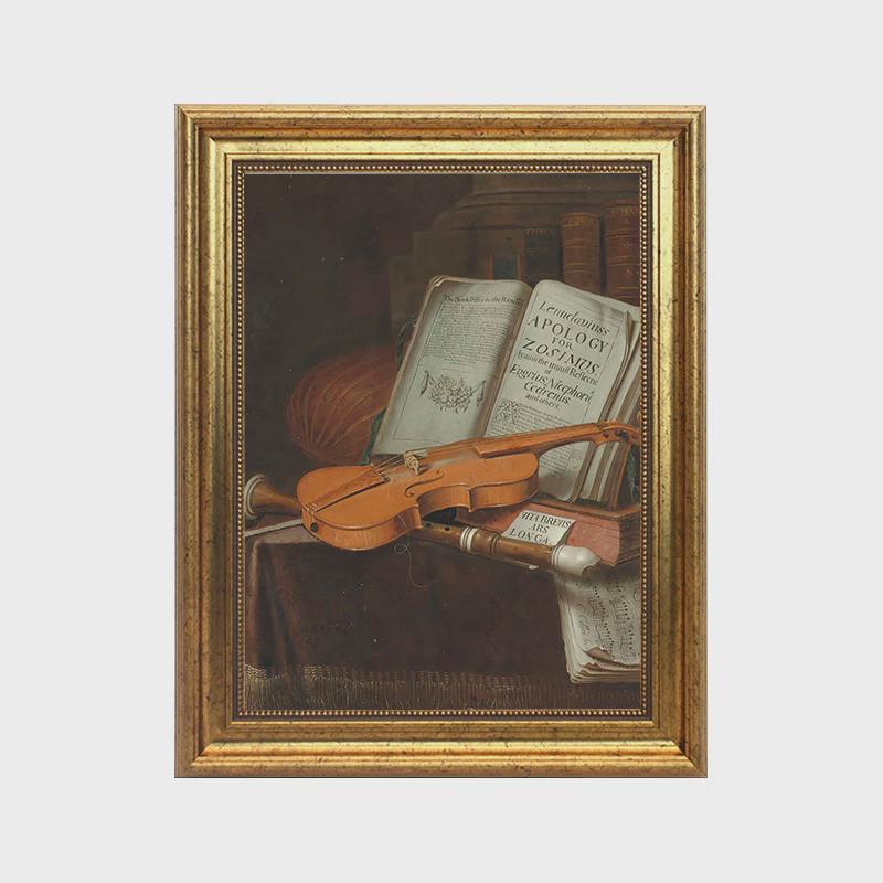 ug73大师装饰画世界名画复古小众卧室简欧艺术金色框床头美式挂画