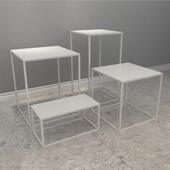 包展示架 中岛货架鞋 服装 店高低流水台商场橱窗模特展示架铁艺服装