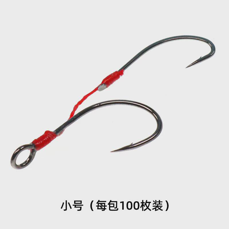 路亚子母钩物加强双钩单钩高碳钢微双钩亮片手绑翘嘴白条青稍鱼
