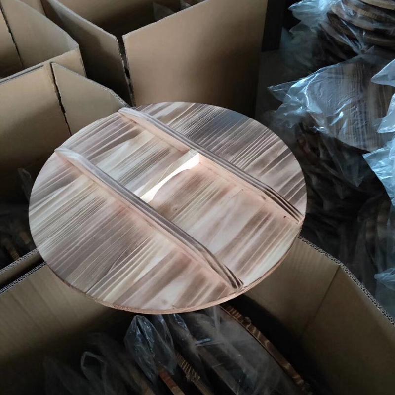 厂家批发做旧木质锅盖炒锅砂锅配盖简约实木老式家用加厚木头锅盖