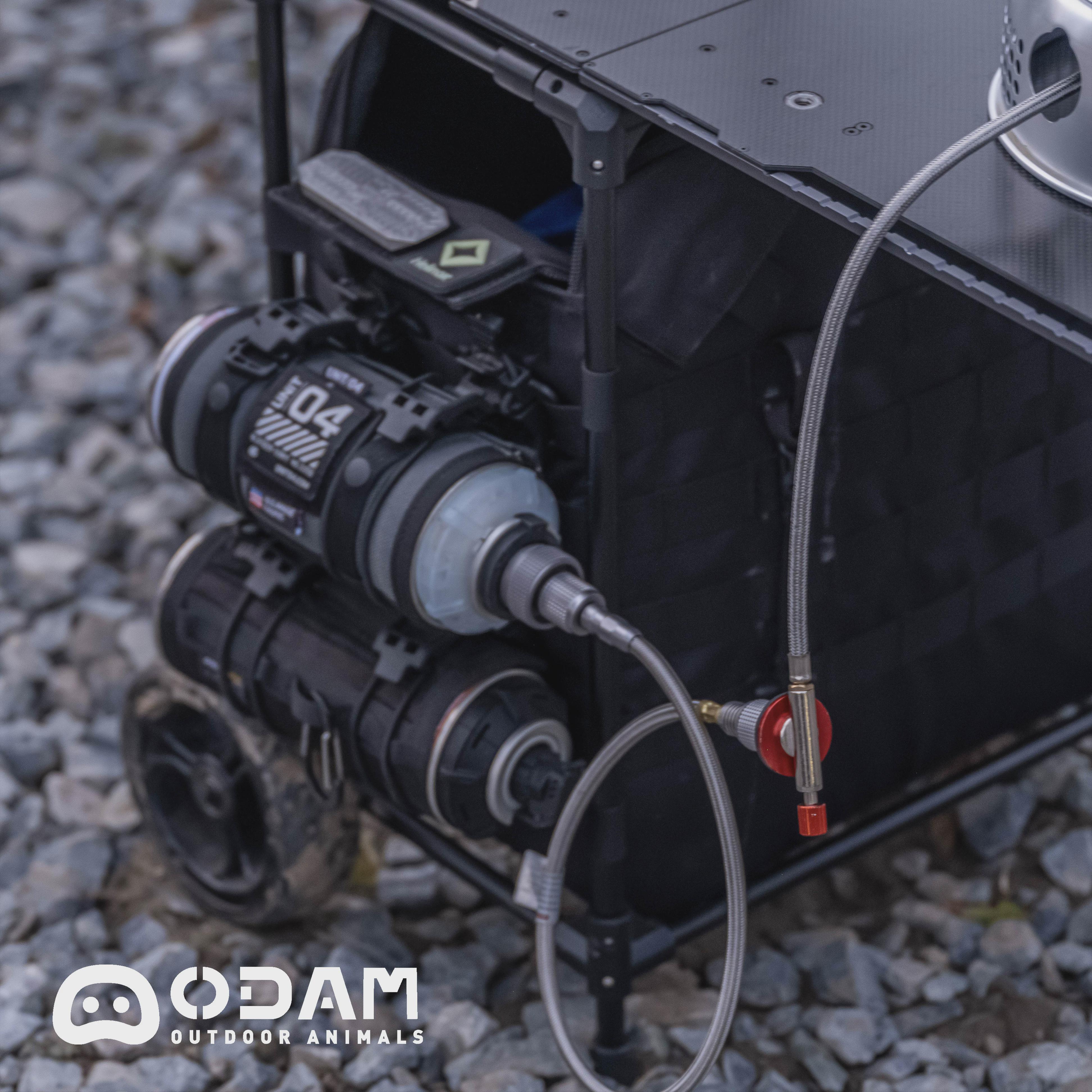 ODAM战术办公桌气罐molle挂架绑带户外露营固定气罐收纳卡扣