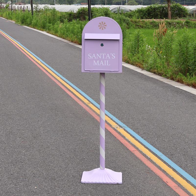 欧式复古铁艺防雨邮箱模型意见箱室外信箱带锁信报箱网红装饰道具