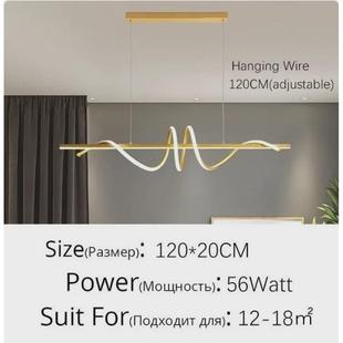 2024年新款 餐厅吊灯北欧现代简约长条吧台铝材线条灯 设计师风格