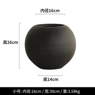 欧式 饰绿植盆 轻奢复古球形版 镁铌盆现代简约客厅花园售楼部商场装