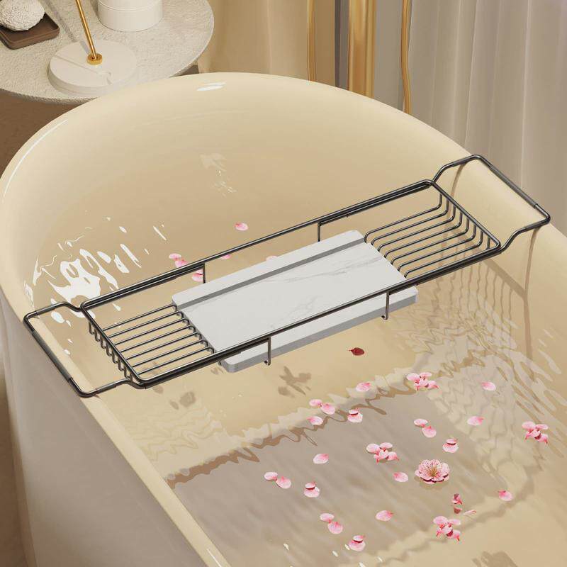 浴缸置物架高级卫生间伸缩多功能可泡澡浴室架子网红托盘收纳支架