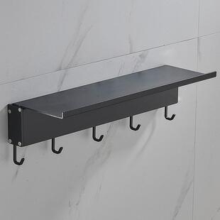 多功能置物架卫生间洗手台镜前架子壁挂加厚浴室带收纳架钩太空铝