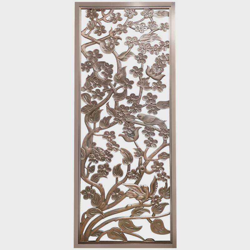 铝合金屏风隔断墙室内客厅玄关格栅定制大堂铝雕屏风隔断酒店会所