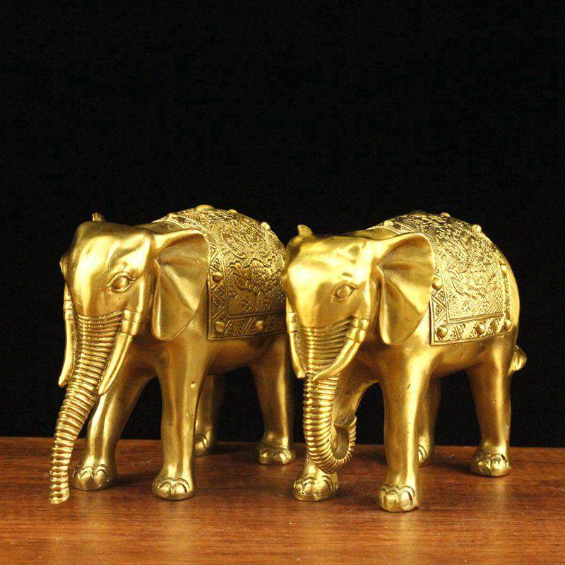 纯黄铜花象摆件大象铜象摆件一对铜象家居工艺品装饰品开业礼品,家居饰品,装饰摆件,淘宝优惠券,粉丝福利购,淘宝优惠卷