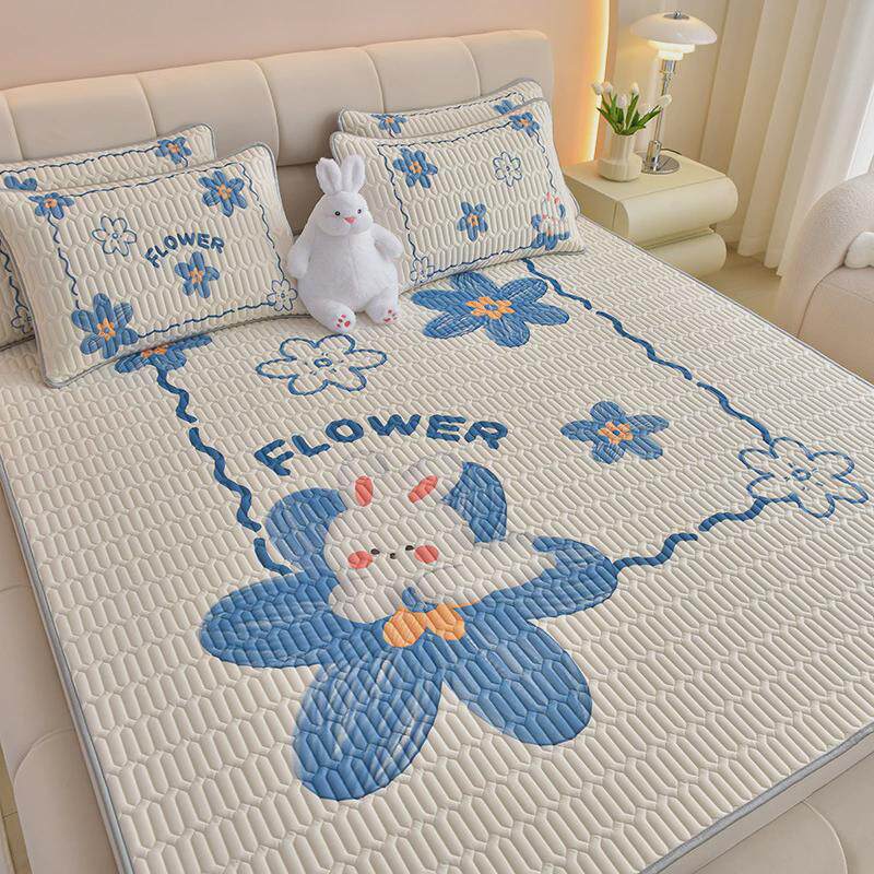 2024新款夏季乳胶凉席三件套学生宿舍单双人可折叠凉席席子冰冰丝