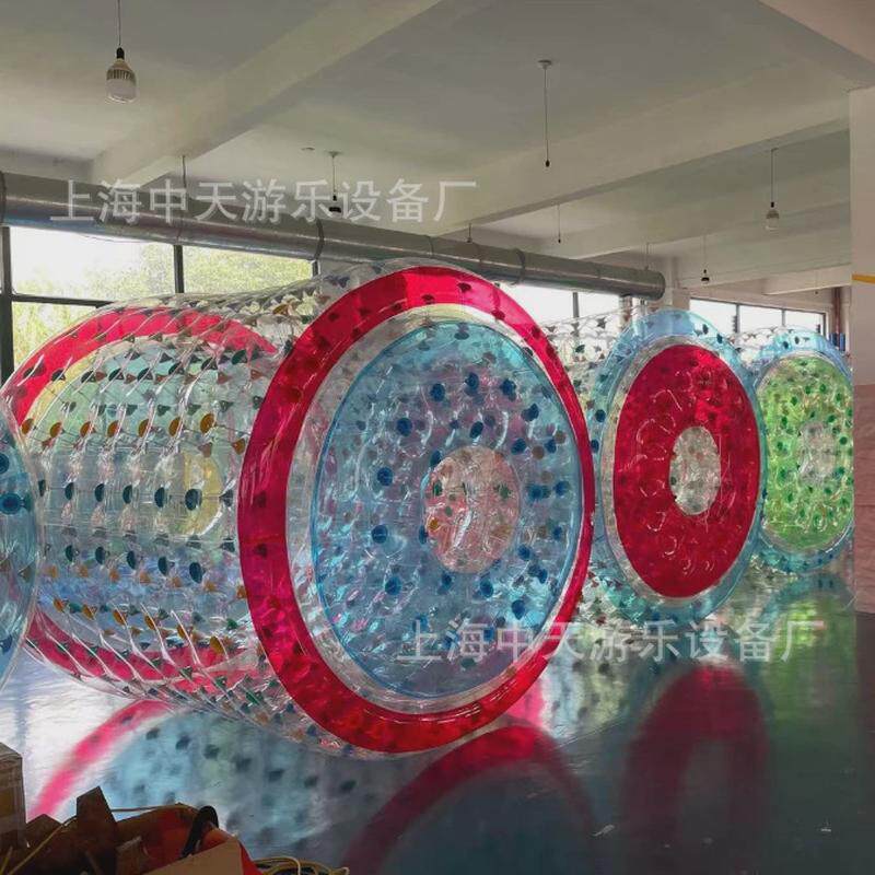 厂家直销加厚PVC儿童成人水上滚筒通用型特厚充气TPU步行悠波滚球