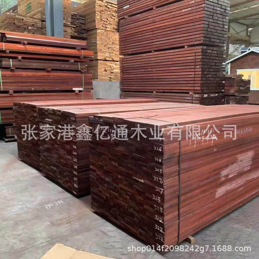 热销红原木花梨板材加工邵氏紫檀刚果红花梨木墩板材防腐木棒