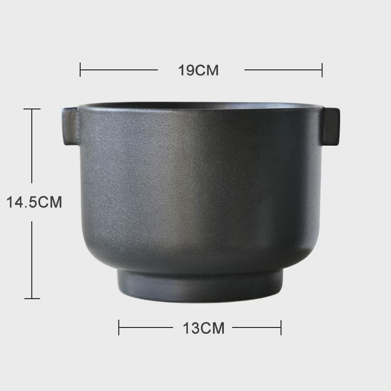 复古无孔水培碗莲桌面多肉小套盆器皿釉变绿色北欧蝴蝶兰陶瓷花盆