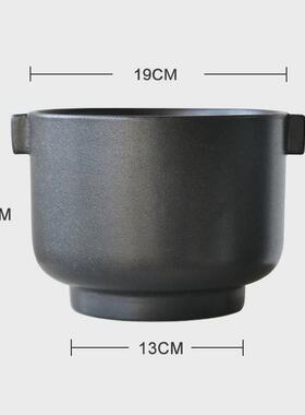 复古无孔水培碗莲蝴蝶兰多肉小套盆器皿釉变绿色北欧桌面陶瓷花盆