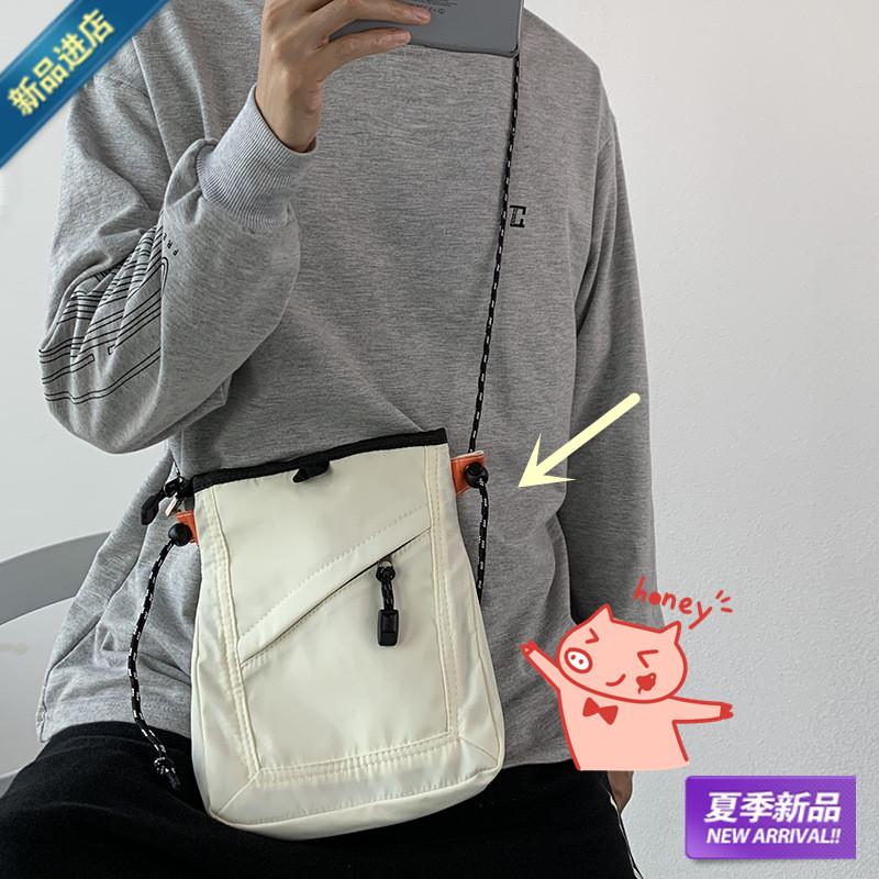 工装风小方包男女中性潮韩版学生日系ins小清新斜挎手机帆布包小