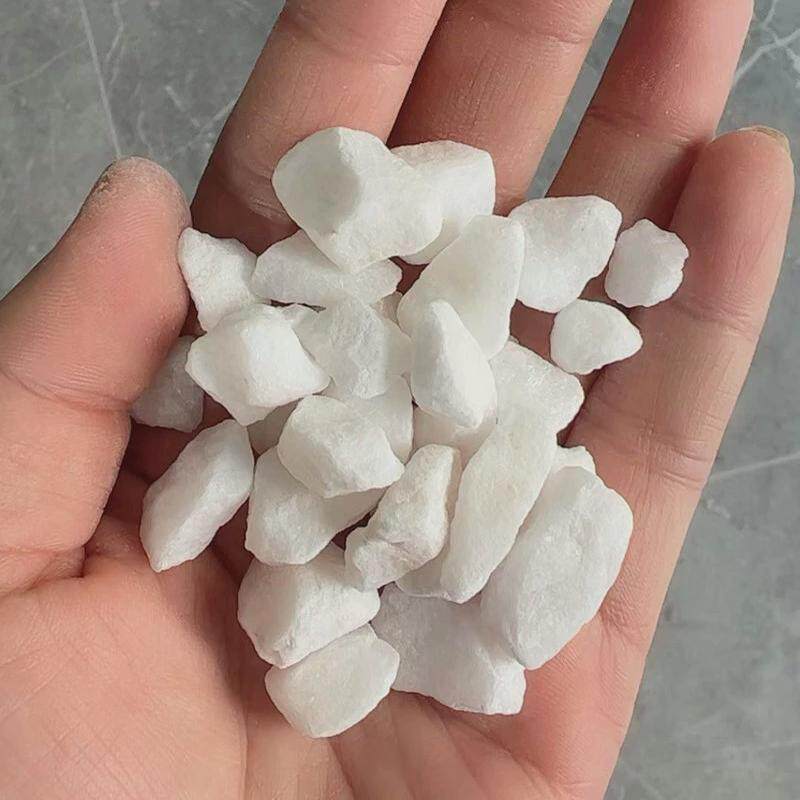 厂家供地坪透水石子水磨石白碎石水洗石耐磨白色造景打磨白色石子