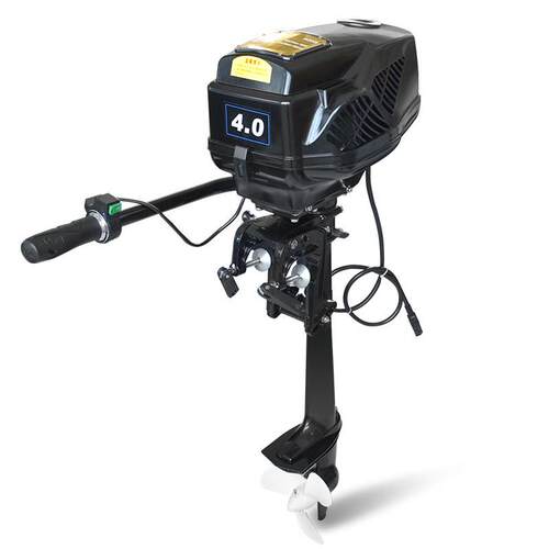 48v无刷电动船用推进器无刷大功率挂螺旋桨机船外机橡皮艇马达浆