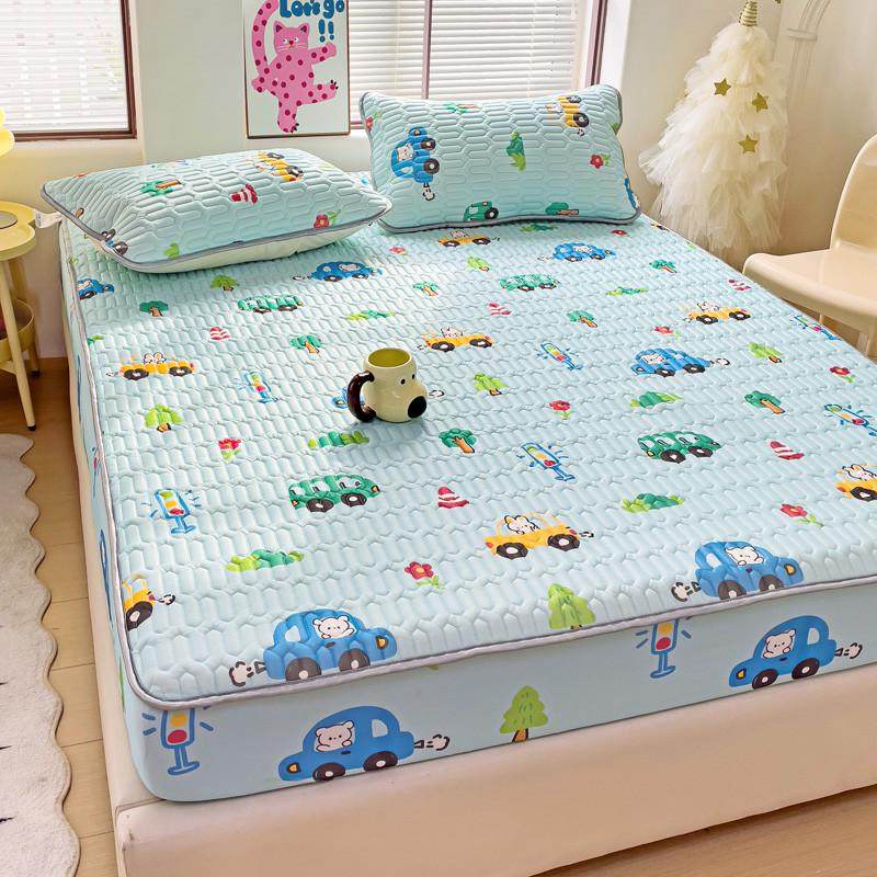 RI0T2023新款乳胶凉席床笠款三件套可定制定做135x200冰丝可水