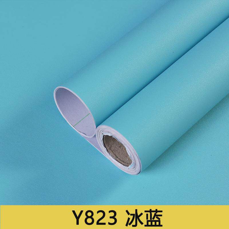 纯色墙纸自粘加厚pvc自贴素色简约柜子翻新壁纸墙贴儿童学校防水