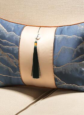 78n78n腰枕轻奢新中式沙发靠垫套长方形靠背护靠背垫腰抱枕靠枕含