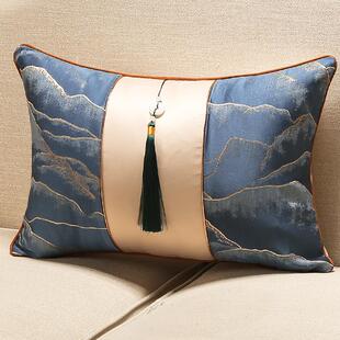 78n78n腰枕轻奢新中式 沙发靠垫套长方形靠背护靠背垫腰抱枕靠枕含