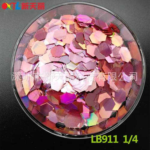 大片金葱粉1/4镭射大片真石漆硅藻泥滚金葱粉七彩粉金片花