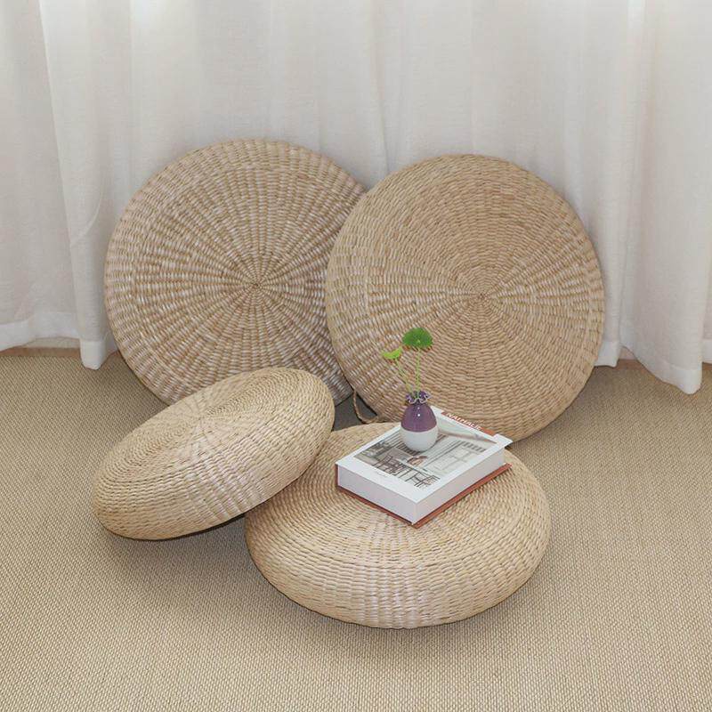 日式客厅蒲团坐垫地上家用垫子地板打坐拜佛禅修草编榻榻米飘窗圆