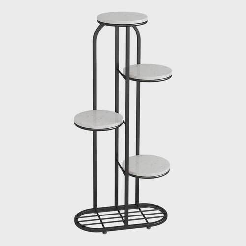 花架置物架客厅落地式可移动带轮阳台轻奢网红简约大理石花盆架子