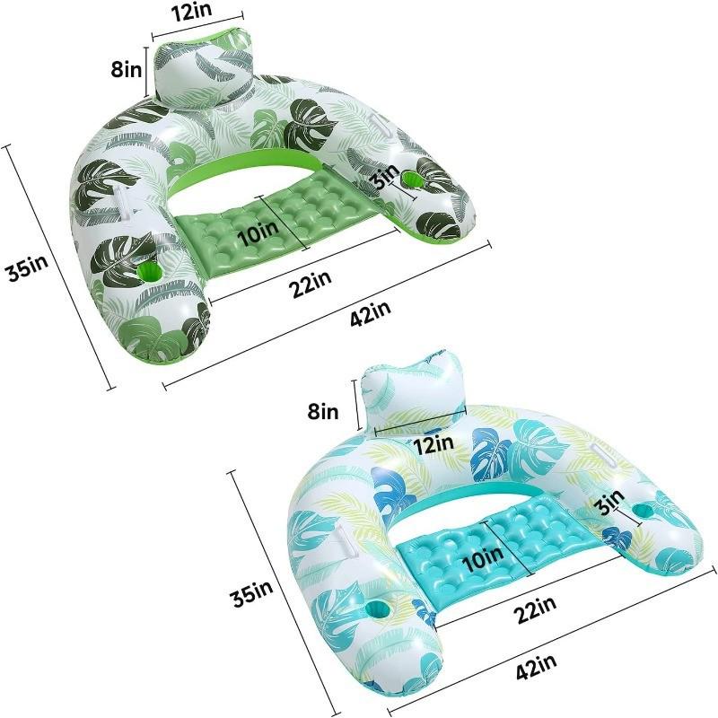 户外泳池排气浮充水上浮床成人儿童泳池漂浮椅pvc水上沙发u型躺椅