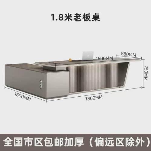 简约现代总裁老板办公桌经理桌椅组合董事长办公室家具烤漆大班台