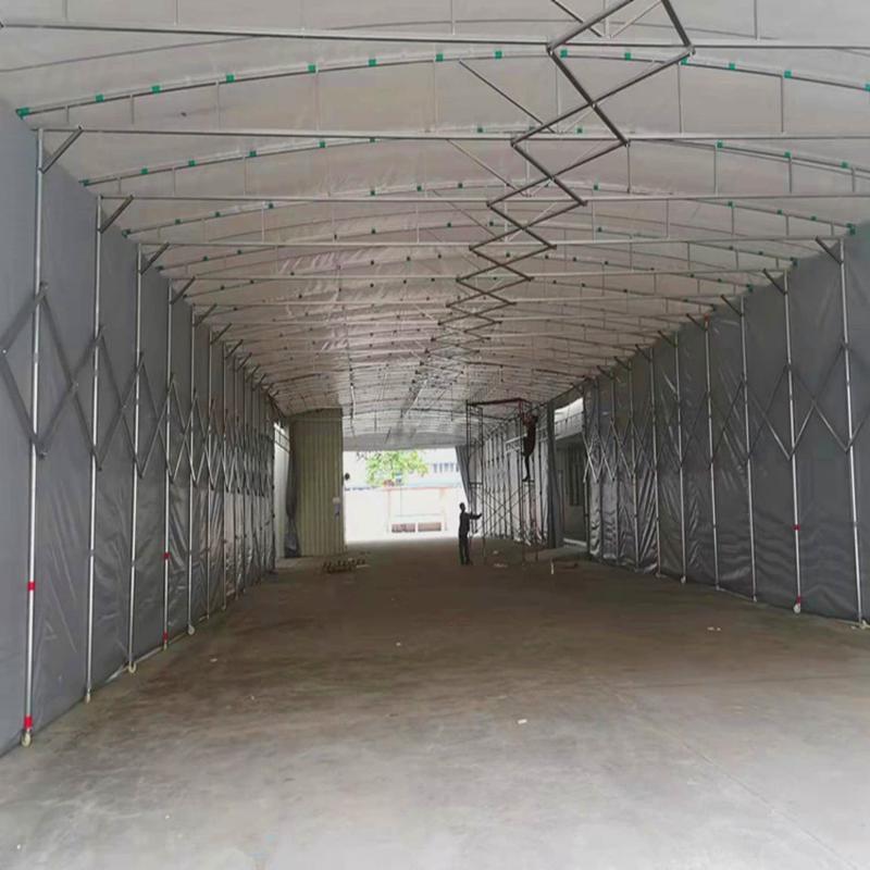 户外大型仓库折叠雨棚大排档推拉帐篷伸缩遮阳棚娱乐活动移动