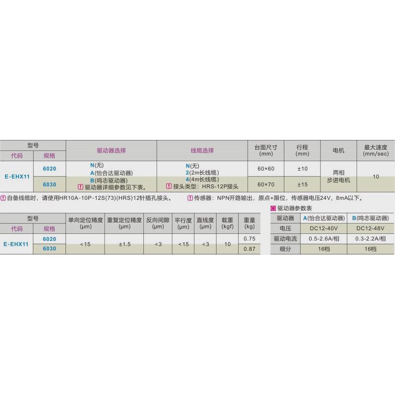 热销x轴e-ehx11内藏电动滑台线性滚珠引导光电开关直线位移光学平