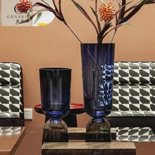 热销晶淳圣杯高款大花瓶插花长枝仿真花客厅电视柜装饰品摆件现代