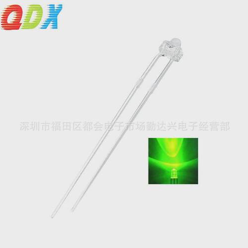 1.8mm小蝴蝶灯珠f1.8透明白发翠绿高亮长脚led直插式二极管发光