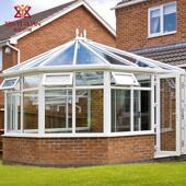 定制欧式 别墅玻璃房隔热遮阳花园钢化玻璃铝合金阳光房