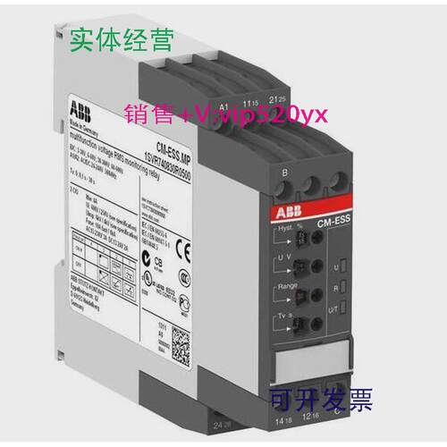 现货供应ABB单相监视器CM-ESS.MS,2c/o,3-600V,24-240VAC/DC