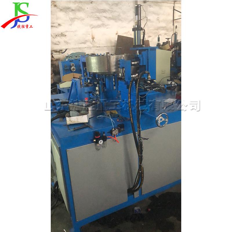 捷胜牌不锈钢自动卷边机圆状金属制品一体机机包边翻边切边