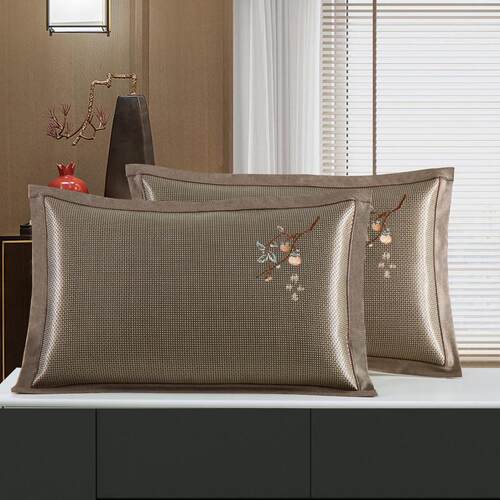 tuf4夏季冰丝枕芯套双面凉席枕头套夏天凉爽藤枕套成人加大枕席一