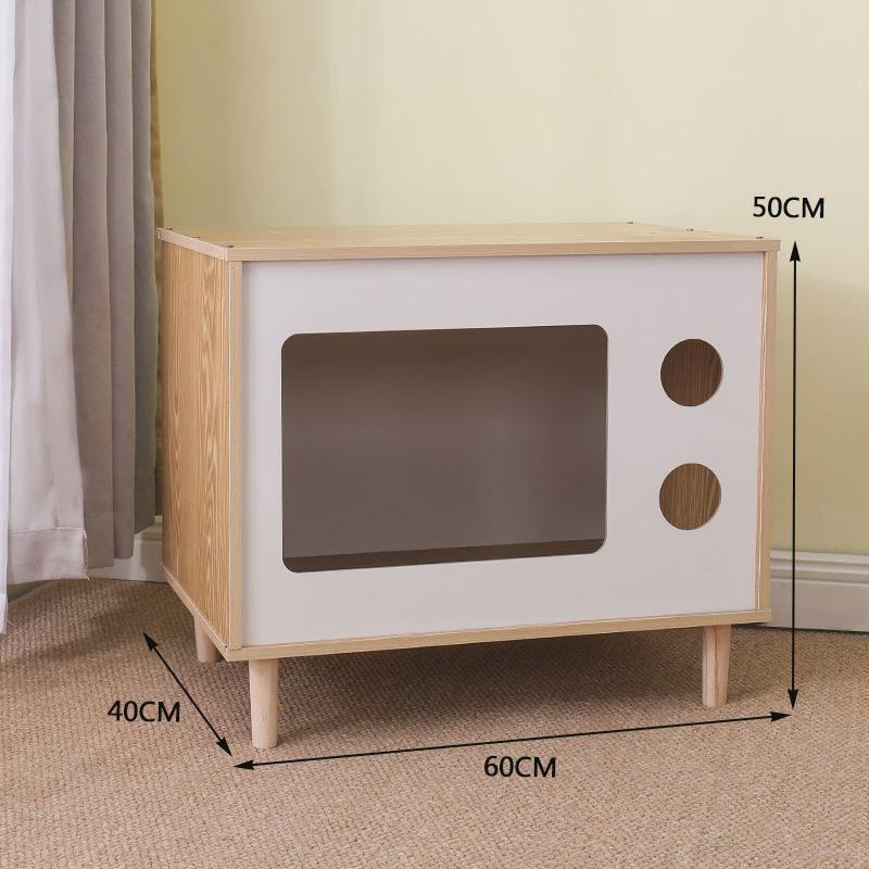 创意造型宠物木窝实木猫窝实木床头柜一体宠物猫宠物猫猫窝