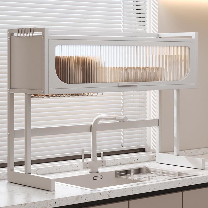 热销栾陀厨房水置物架多功能台面碗碟收纳架水池上沥水架碗盘洗碗