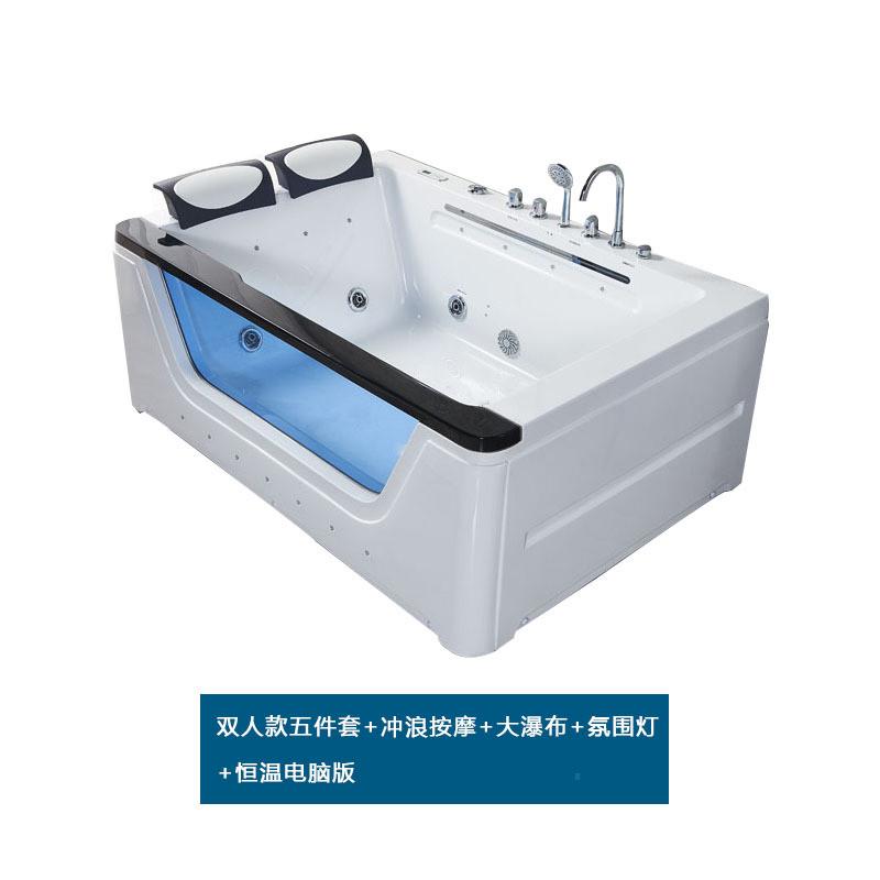 厂家直供泡泡人亚克力情侣浴缸冲浪按摩1.7米单双彩灯恒温大浴池