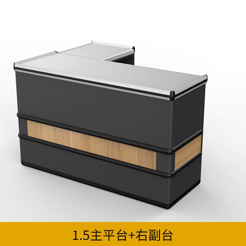 超市收银台水果生鲜蔬果店卖场转角不锈钢台面金属吧台厂家