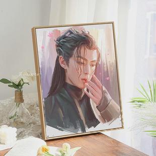 53n手绘油画定制像真人物照片素描代画人像绘画肖像画画定制厚